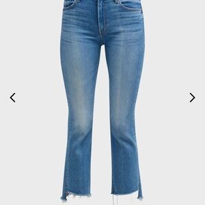 MOTHER Jeans The Insider Crop Step Fray Distressed Denim Sz 32